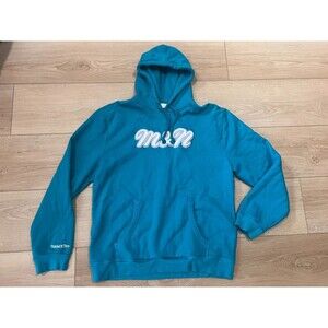 Vintage Mitchell & Ness Braded Men's Collegiate Pullover Hoodie Blue 2XL